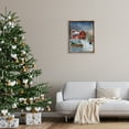 thumbnail image 3 of Stupell Industries Holiday Wagon & Barn Holiday Painting Brown Floater Framed Canvas Art Prints Wall Art, 25 x 31, 3 of 10