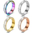 thumbnail image 1 of Anxiety Rings Fidget Rings for Women Stress Relief Spinner Rings for Teen Girls Stress Rings 4Pcs 6MM Titanium Steel Rings Size 5-12_Gift Of G, 1 of 5