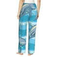 thumbnail image 3 of Naloa Dolphin Print Women’s Ultra-Soft Comfy Pajama Lounge Pants with Pockets & Drawstring, 3 of 8