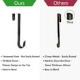 thumbnail image 4 of Active Mind Ltd 12"+15" Over Door Hanger Set - Slim Metal Multi-Purpose Hooks for Bathroom Towels, Bedroom Coats, Holiday Wreaths & Curtains, Indoor/Outdoor Use(2 Sizes Combo), Black, 4 of 8