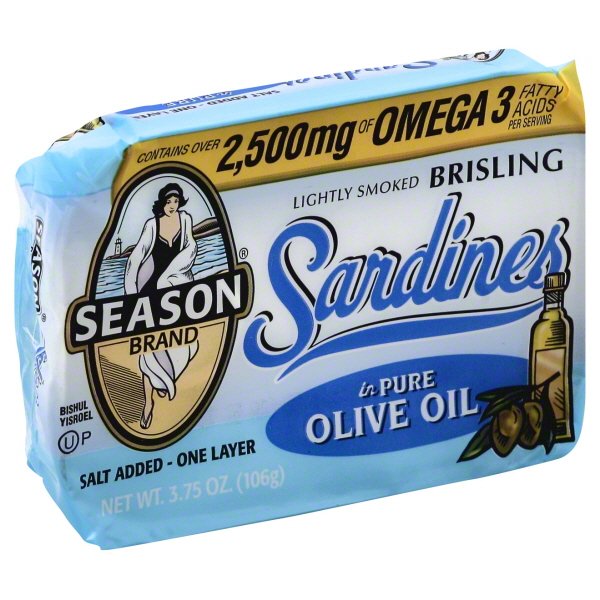 Season Lightly Smoked Brisling Sardines in Olive Oil, 3.75 oz Walmart