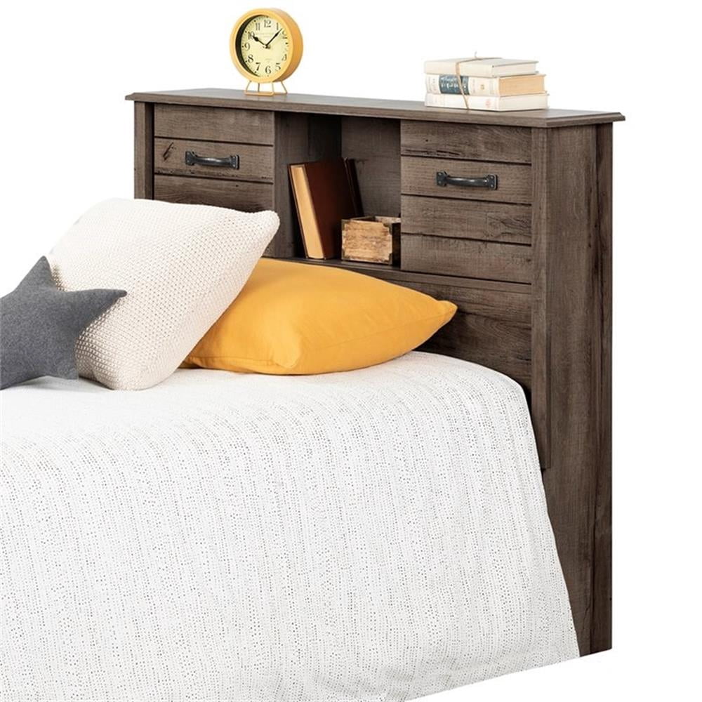 Pemberley Row Laminated Particleboard Fall Oak Bookcase Headboard Rectangular 40.2" Unassembled