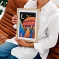 thumbnail image 4 of The great pumpkin - Illustration Psychedelic Halloween Surrealism Geometric Night Sky Whimsical Moon Oak Framed Wall Art Print 24 x 36 inches, 4 of 15
