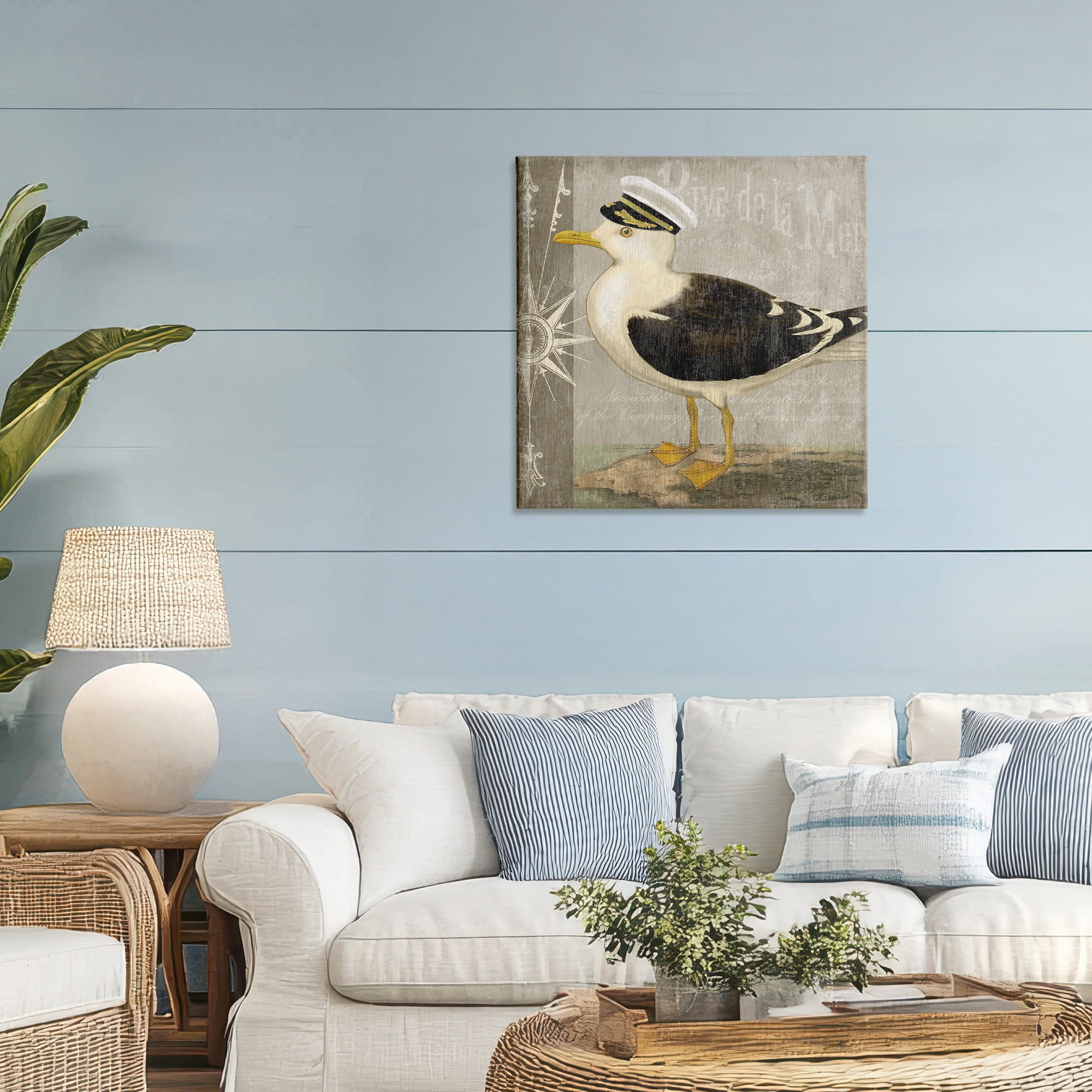 Stupell Industries Little Maritime Seagull Canvas Wall Art, design by Suzanne Nicoll