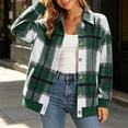 thumbnail image 5 of Perfectbot Women's Plaid Shacket, Button Down Shirt Jacket with Ribbed Hem, Relaxed Fit Fall Outerwear, 5 of 8