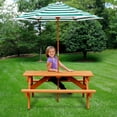 thumbnail image 2 of Gorilla Playsets Wooden Children's Picnic Table with Umbrella, 2 of 6