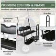thumbnail image 4 of Kojem Black Rear Flip Folding Seat Kit for 2000-2013 DS Model Club Car Golf Cart 400 lbs Weight Capacity w/Extra Grab Bar, 4 of 9