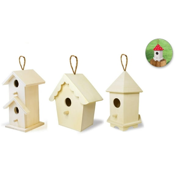 6"Birdhse Asst Double/Scallop/Gazebo