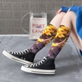 thumbnail image 3 of Lsque Sunshine Cute Cat Sunflower Printed Crew Socks Men's Women's LightWeight Thin Casual Calf Socks ,Knee High Socks,Cotton Socks, 3 of 9