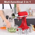thumbnail image 4 of Stainless Steel Slicer Shredder Attachment for KitchenAid Stand Mixer, Large Salad Machine with Vegetable Slicer Cheese Grater Attachments for Kitchen Aid, Dishwasher Safe by Rafbar, 4 of 8