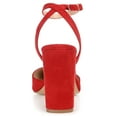thumbnail image 4 of Journee Womens Tyyra Buckle High Block Heel Pointed Toe Pumps, Widths Available, 4 of 10