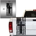 thumbnail image 2 of Distressed American Flag with Cross Truck Tailgate Vinyl Decal Compatible with Most Pickup Trucks Faith Patriotic Christian Cross USA Sticker (11" x 25", Black), 2 of 8