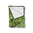 thumbnail image 2 of Hen and Chicks Soft Flannel Fleece Blanket, Domestic Animal Mother Chicken on Her Babies with Herbs Blurred Background, Cozy Plush for Indoor and Outdoor Use, 50" x 70", Multicolor, by Ambesonne, 2 of 5