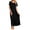Black, variant on Women's Petals 53 Inch Short Flutter Sleeve Long Gown, Bluebell, Large - 32280