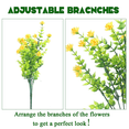 thumbnail image 3 of Artificial Flowers for Outdoor UV Resistant 8 Bundles, Plastic Fake Outdoor Plants & Flowers for Decoration Indoors, Faux Flowers Bulk Home Garden Wall Wedding Party Decoration, 3 of 7