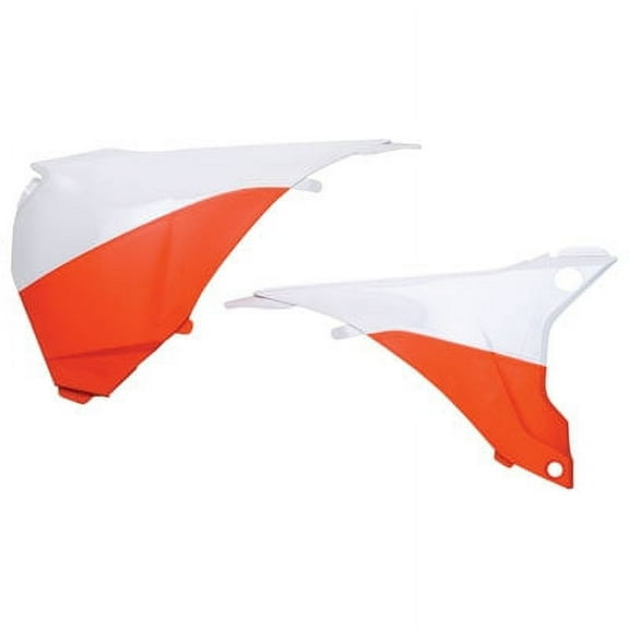 Acerbis Air Box Covers White/16 KTM Orange for KTM 300 XC-W (E-Start) 2014-2016