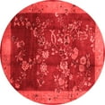 thumbnail image 1 of Ahgly Company Indoor Round Oriental Red Asian Inspired Area Rugs, 3' Round, 1 of 4