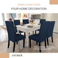 thumbnail image 2 of Stretch Chair Covers for Dining Chairs Set of 10 Decorative Jacquard Dining Room Chair Covers Washable Kitchen Chair Slip Covers for Dining Room, Hotel, Party (10, Navy Blue), 2 of 7