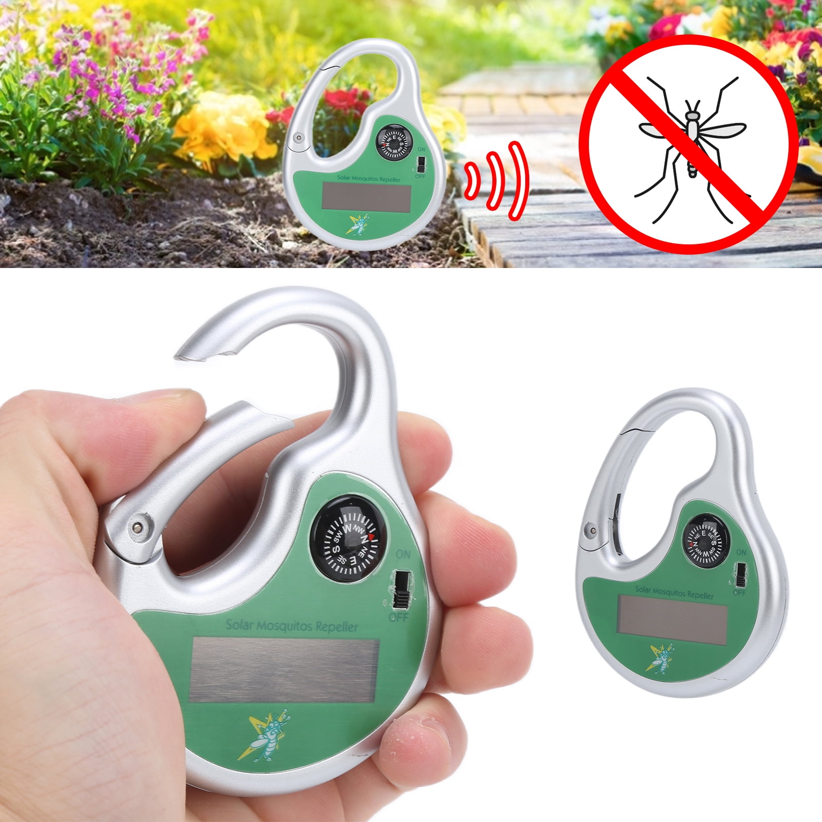 Solar Powerd Sonic Mosquito Insect Repeller with Compass S1O9 