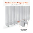 thumbnail image 6 of KFFKFF Vertical Blind Replacement Slats, Set of 10 with Connector, Counterweight Block, and Rope, Smooth Polyester Finish, Adjustable for Various Spaces, White, 6 of 9
