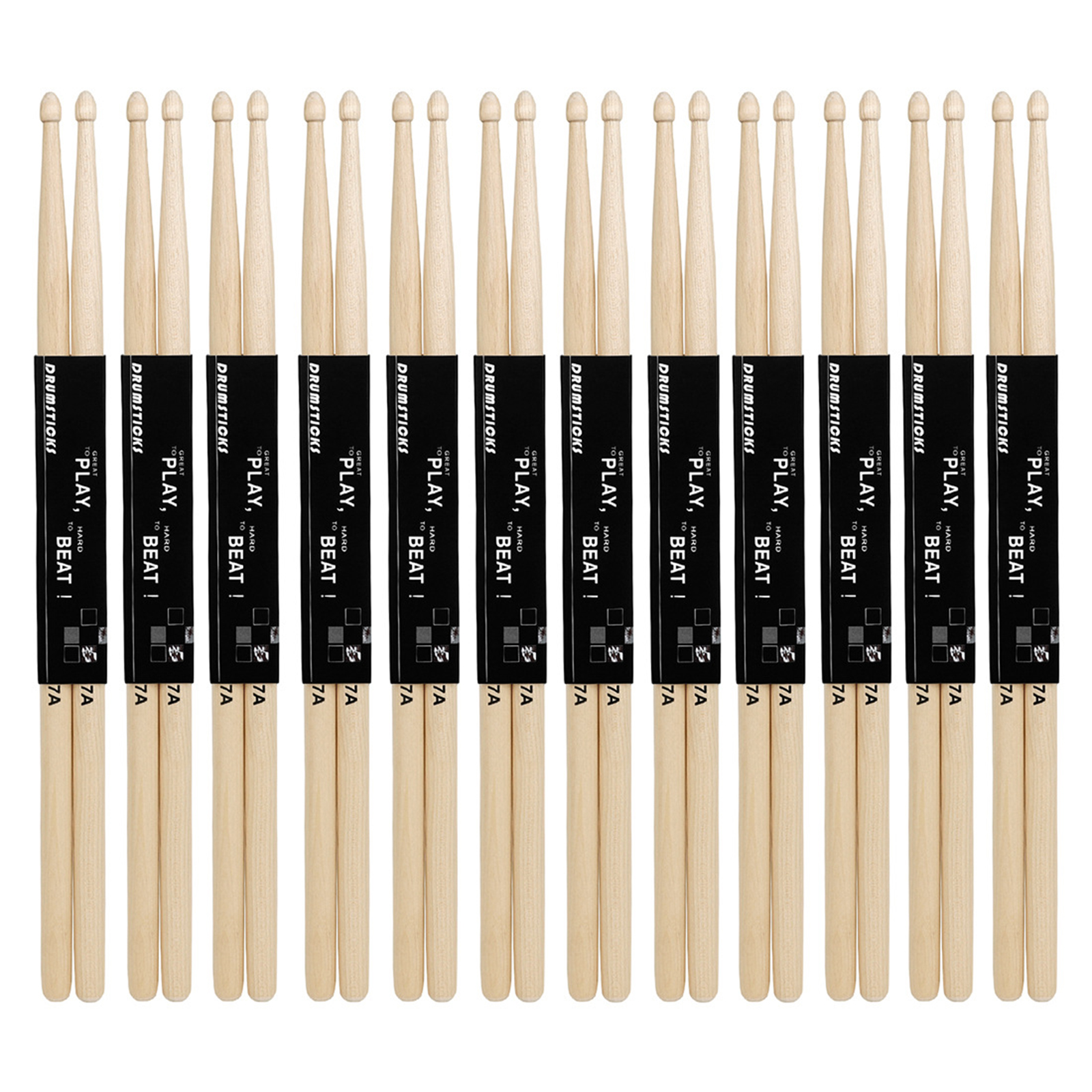 Baguettes De Batterie World Rhythm 5A - Érable, Pointe Nylon | 40,64 Cm, 1,42 Cm Diamètre