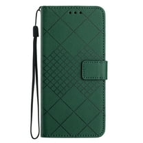 Dteck for Samsung Galaxy S20 Magnetic Case, Premium PU Leather Folio Flip Wallet Case with Card Holder Cash Slot Lanyard Strap Kickstand Function Embossed Pattern Slim Shockproof Cover, green