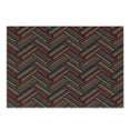 thumbnail image 1 of Ethnic Cutting Board, Classical Knitting Pattern Image Autumnal Colors Herringbone Zigzag Stripes, Decorative Tempered Glass Cutting and Serving Board, Small Size, Multicolor, by Ambesonne, 1 of 1