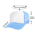 thumbnail image 2 of Toptie Blank Kids 5 Panel Mesh Trucker Cap Foam Front Snapback for Boys Girls Baseball Cap-Red/White, 2 of 8
