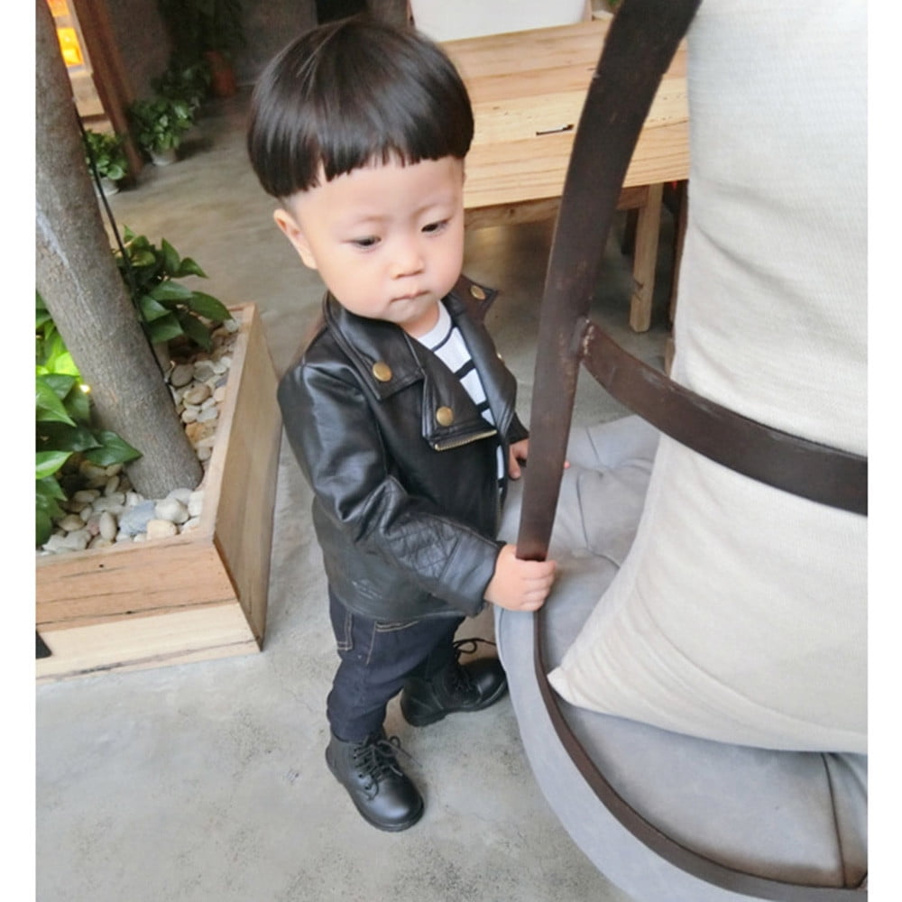 Xzngl Baby Girl Clothes Winter Winter Girl Boy Kids Baby Outwear Leather Coat Short Jacket Clothes Winter Clothes For Baby Girl Baby Winter Clothes Gi