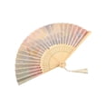 thumbnail image 1 of SIYTUAU Traditional Bamboo Frame Folding Fan With Paper Surface And Butterfly Pattern For Photography Prop And Home Decor 8.27 Inches, 1 of 7