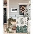 thumbnail image 2 of Hello Winter Garden Flags for Outside Decoration, Watercolor Forest with Snowflakes Small Yard Flag, Seasonal Farmhouse Winter Holiday Outdoor Decor 12.5x18 Vertical Double Sided, 2 of 6
