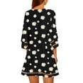 thumbnail image 6 of Women's Summer Short Dress Crewneck Casual Work Dresses Daisy Print Size XL, 6 of 8