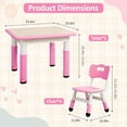 thumbnail image 2 of CazToi Adjustable Kids Table and 4 Chairs Set for Toddler & Kids, 2 of 7