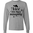 thumbnail image 3 of Inktastic Christmas Nice Until Proven Naughty Long Sleeve T-Shirt, 3 of 5