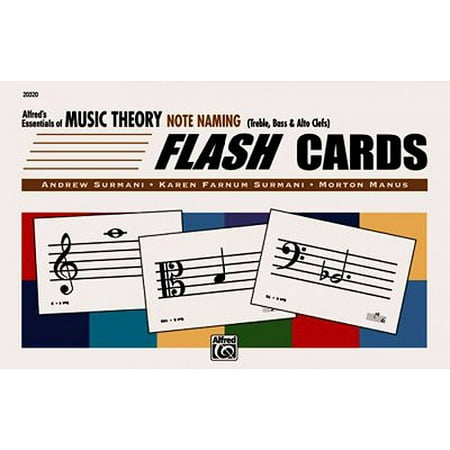 Alfred's Essentials of Music Theory Note Naming Flash Cards: Treble, Bass & Alto Clefs
