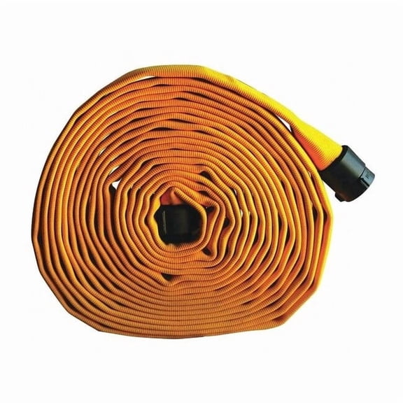 Forest-Lite Fire Hose,100 ft,Yellow,Polyester G55H1FY100P