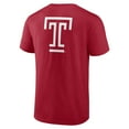 thumbnail image 3 of Men's Cherry  Temple Owls Heritage Arch T-Shirt, 3 of 3