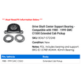 thumbnail image 2 of Drive Shaft Center Support Bearing - Compatible with 1988 - 1999 GMC C1500 Extended Cab Pickup 1989 1990 1991 1992 1993 1994 1995 1996 1997 1998, 2 of 2