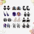 thumbnail image 3 of Miercoles Addams Wednesday Addams CAcrylic Fun- Creative Earrings Wednesday Earrings Women's Holiday Gift, 3 of 3