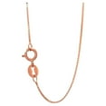 thumbnail image 3 of JewelStop 10k Rose Gold 0.45mm Shiny Box Chain Necklace with Spring Ring Clasp- 16" 18" 20", 3 of 5