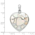 thumbnail image 3 of Sterling Silver Rhodium-plated Mother of Pearl Ash Holder Pendant, 3 of 7