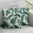 thumbnail image 2 of GOSMITH Pillow Covers 2-Pack Palm Leaf Tropical Plant Vivid Realistic Tree Branch Pattern Natural Botany White, 2 of 6