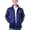Blue, variant on Men's Polar Fleece Jacket: Midweight Stand Collar Coat Casual Outerwear - Hiking Camping Travel Spring Fall Winter