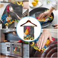 thumbnail image 3 of Farmhouse Rooster Kitchen Towels Set of 2, Water Absorbent Dish Towel, Black Retro Botanical Sunflower Floral Decorative Hand Towels - Quick Drying Cloth for Cooking Baking, 18x28 Inch, 3 of 8