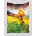 thumbnail image 1 of Landscape Tapestry, Fall Season Illustration with Mountains and Meadows in Sunset Watercolor Effect, Wall Hanging for Bedroom Living Room Dorm Decor, 60W X 80L Inches, Multicolor, by Ambesonne, 1 of 2