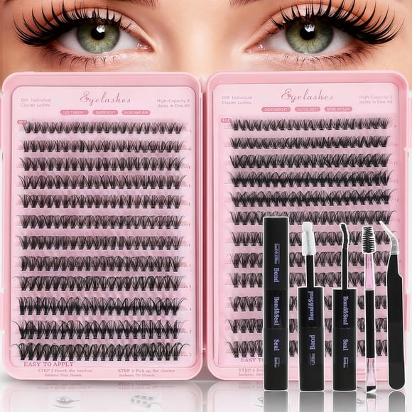 Kit de grupos de pestañas WIGICD D Curl 9-16 mm, 70 piezas