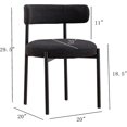 thumbnail image 5 of Locus Bono Boucle Dining Chairs Set of 6, Modern Upholstered Dining Room Chairs, Armless Kitchen Chair, Black, 5 of 5