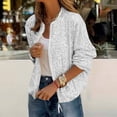 thumbnail image 6 of QASIEATN Fall Coats for Graceful Ladies Fashion, Sequin Jacket Sparkly Long Sleeve Open Front Zipper Coat, Womens Winter Tops, 6 of 9
