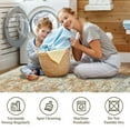 thumbnail image 5 of ZACOO 9' x 12' Large Area Rug for Living Room Bedroom Machine Washable Area Rug Non-Slip Low Pile Rug, Orange, 5 of 6