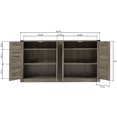 thumbnail image 2 of Faux Rattan 65-Inch Sideboard with Barn Doors / Multi-Scene Use / Extra Large Storage Space, 2 of 7
